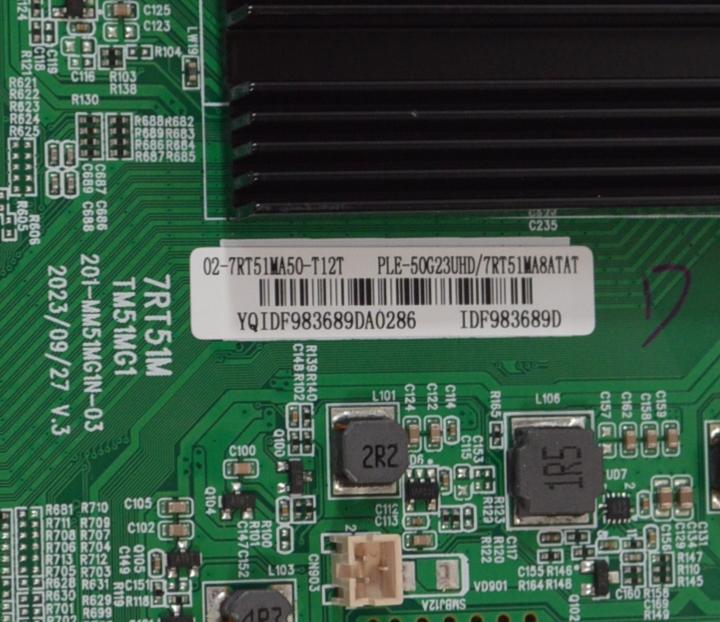 MAIN ORIGINAL NUEVA PARA TV PIONEER / NUMERO DE PARTE 02-7RT51MA50-T12T / 201-MM51MG1N-03 / 7RT51M / TM51MG1 / IDF983689D / 7RT51MA8ATAT / V8-GT51MGL-0015250 / V8-GT51MGL-0015250.0008 / MODELO PLE-50G23UHD - Imagen 3