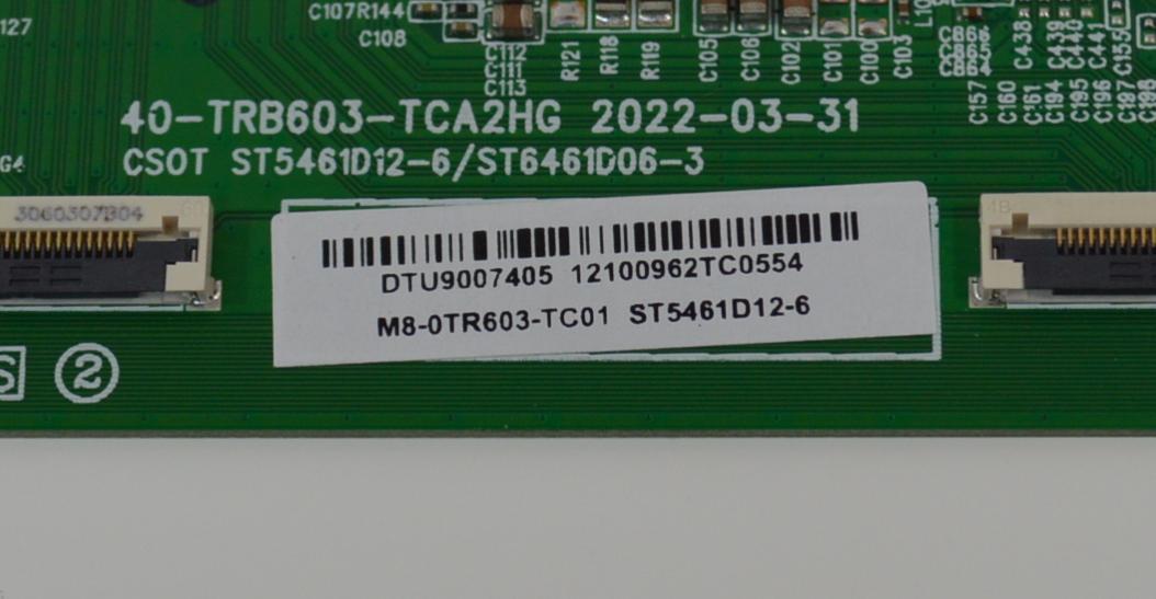 T-CON ORIGINAL NUEVA PARA TV PANASONIC / NUMERO DE PARTE M8-0TR603-TC01 / 40-TRB603-TCA2HG / DTU9007405 / ST5461D12-6 / ST6461D06-3 / CS0T ST5461D12-6/ST6461D06-3 / 12100962TC0559 / MODELO TH-55MX660DX - Imagen 2