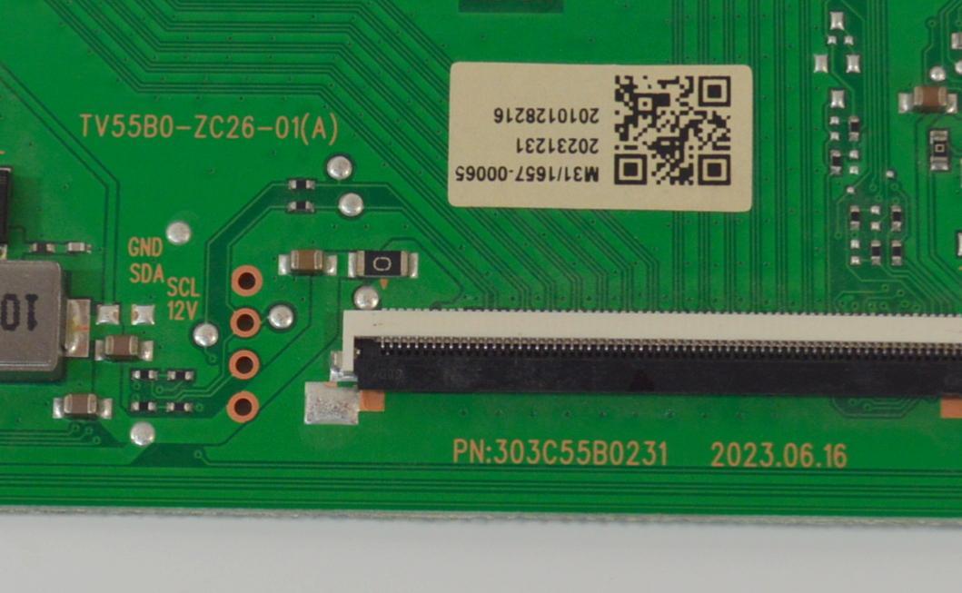 T-CON ORIGINAL PARA TV ONN / NUMERO DE PARTE 513C55B0M31 / TV55B0-ZC26-01(A) / 303C55B0231 / M31/1657-00065 / 20231231 / 20231231 / 2010128216 / DISPLAY ST7461D03-2 VER.2.3 / MODELO 100044717 75" - Imagen 2