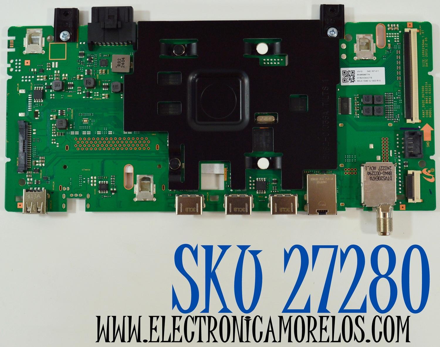 MAIN ORIGINAL PARA TV SAMSUNG 4K UHD HDR SMART TV / NUMERO DE PARTE BN96-58677A / BN41-03231A / BN9658677A / BN96-58574A / BN96-58288A / PANEL CY-BD060HGSV2H / DISPLAY JE601R3HD3K / BN96-50741B / MODELO UN60DU6900FXZA UA01 / UN60DU7000FXZX UA01