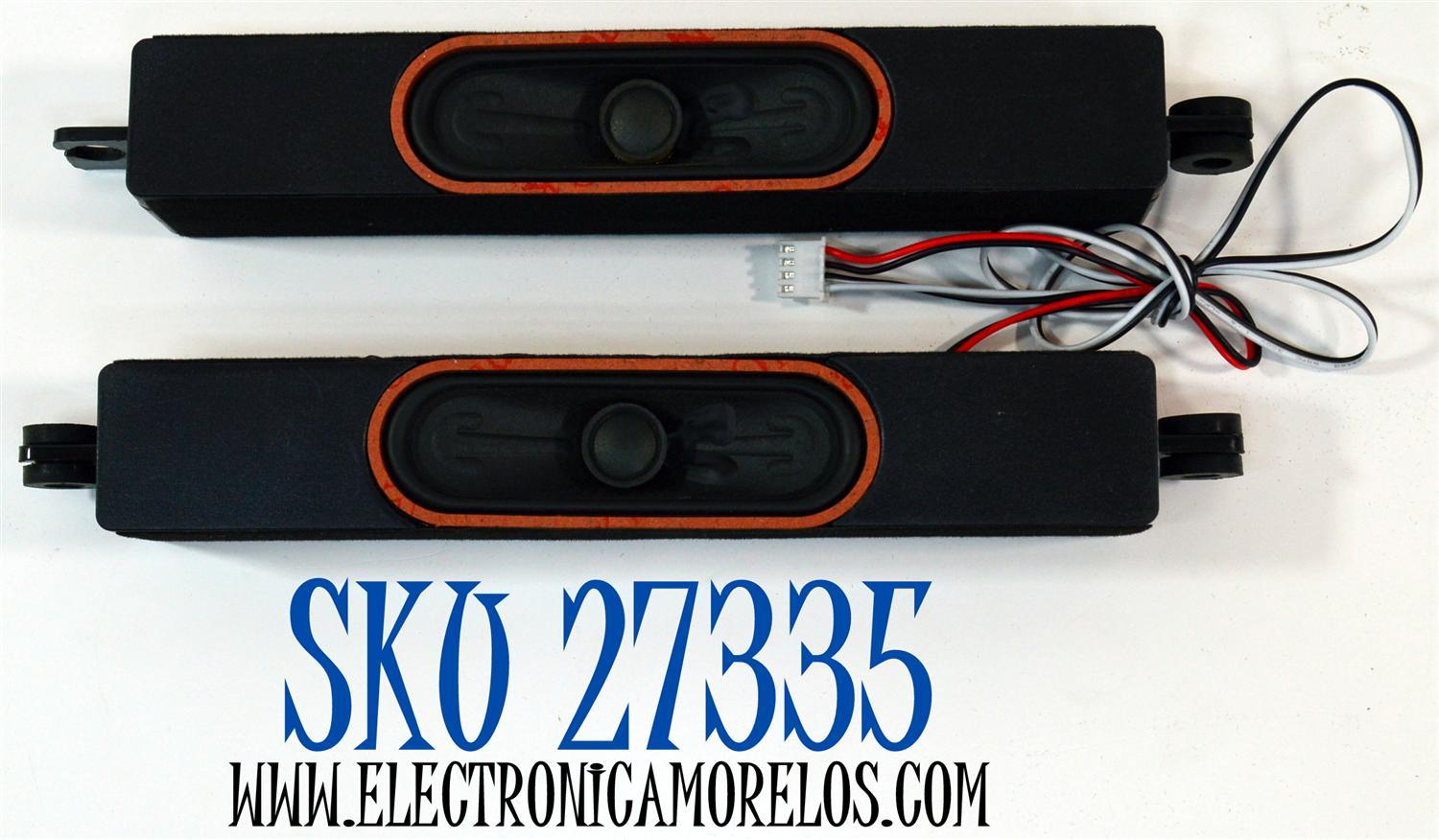 KIT DE BOCINAS ORIGINAL PARA TV VIZIO 2 PIEZAS / NUMERO DE PARTE 240624 / TASSJ / ROHS / 6Ω / 10W / MODELO V4K50M-0807 / V4K50M-0807 LHK5T3KA