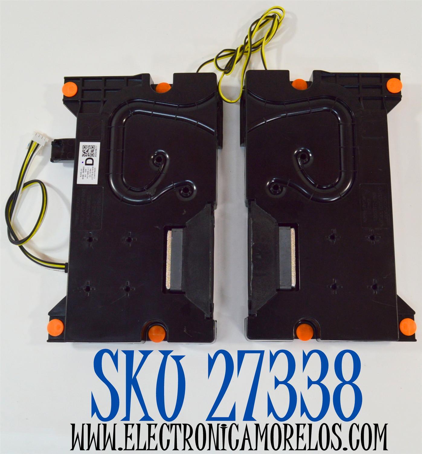 KIT DE BOCINAS ORIGINAL PARA TV SAMSUNG 2 PIEZAS / NUMERO DE PARTE BN96-58392D / BN63-21116X001 / BN63-21115X001 / BN63-21114X001 / BN63-21113X001 / 65DU7000 / 6Ω / 10W / C14H17SV31 / MODELO UN85DU7200BXZA / UN85DU7200BXZA DB03