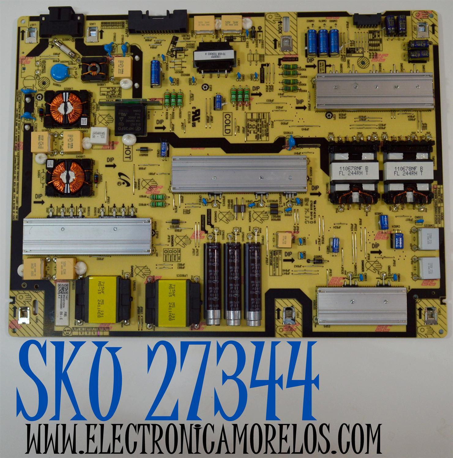 FUENTE DE PODER ORIGINAL PARA TV SAMSUNG / NUMERO DE PARTE BN44-01252A / F85E6_CHS / BN4401252A / PANEL CY-NC085HGHV2H / DISPLAY ST8461D01-2 V2.1 / BOARD ST8461D01-1-XL-3 / ST8461D01-1-XM-3 / ST8461D01-1-XR-3 / MODELO UN85DU7200BXZA / UN85DU7200BXZA XC02