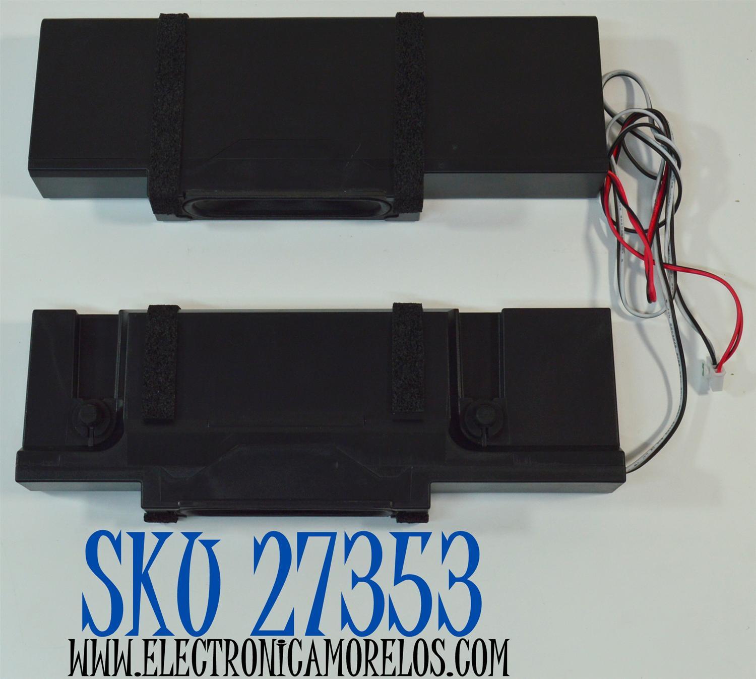KIT DE BOCINAS ORIGINAL PARA TV VIZIO 2 PIEZAS / NUMERO DE PARTE 1020570 / VT 1020570 / B427-BA001 / 6Ω / 10W / MODELO M75Q6X-L4 / V4K65C-0804 / 75PUL7552/F7
