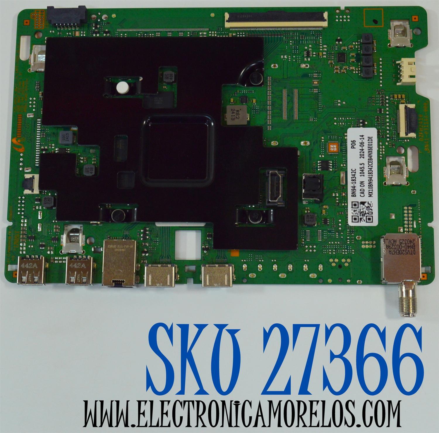 MAIN ORIGINAL PARA TV SAMSUNG / NUMERO DE PARTE BN94-18342C / BN41-03114A / DZFH2410 / BN41-03114A-000 / BN9418342C / BN97-21174N / PANEL CY-QD075HGHV1H / DISPLAY ST7461D03-1 V2.1 / BOARD CSU17-XL-4 / CSU17-XM-4 / CSU17-XR-4 / MODELO QN75Q60DDFXZA CA02