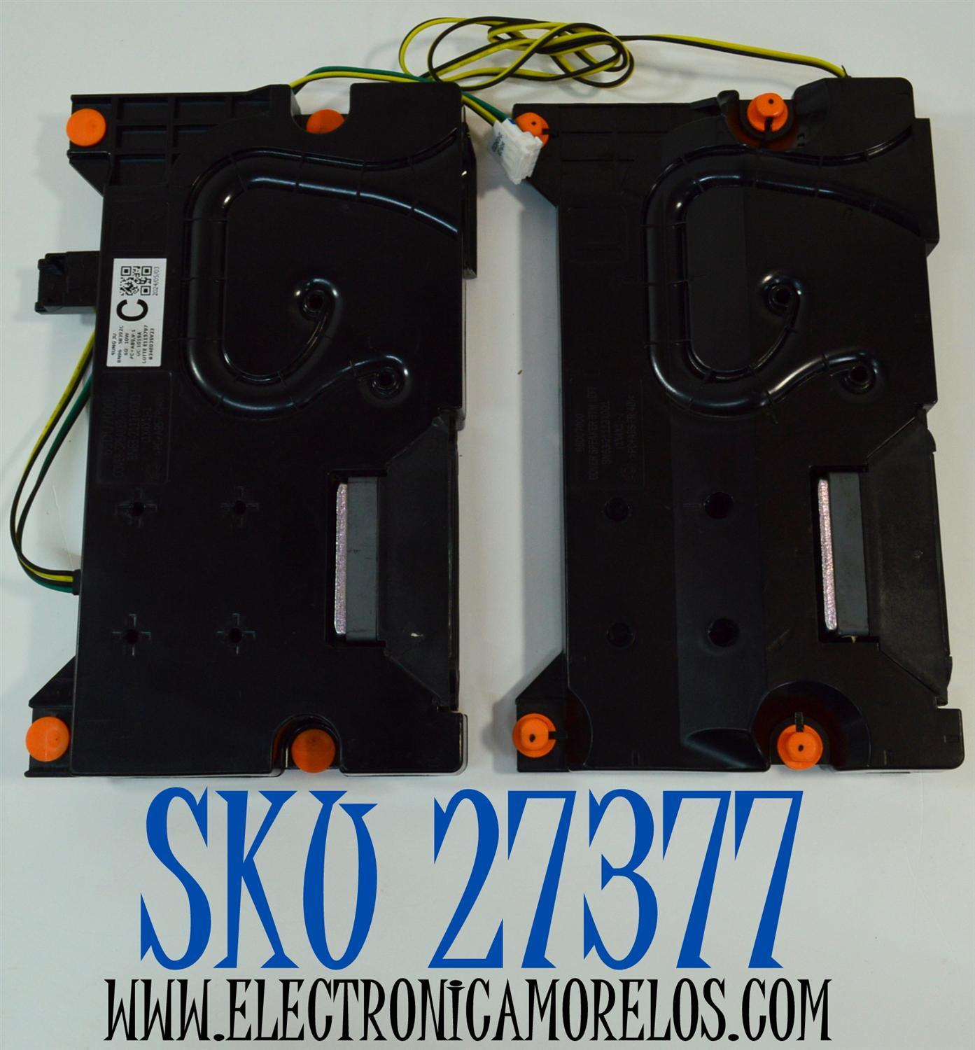 KIT DE BOCINAS ORIGINAL PARA TV SAMSUNG 2 PIEZAS / NUMERO DE PARTE BN96-58392C / BN63-21116X001 / BN63-21115X001 / BN63-21114X001 / BN63-21113X001 / 65DU7000 / 6Ω / 10W / 834E03SV23 / MODELO UN75DU7200BXZA / UN75DU7200BXZA CB05/ QN75Q60DBFXZA