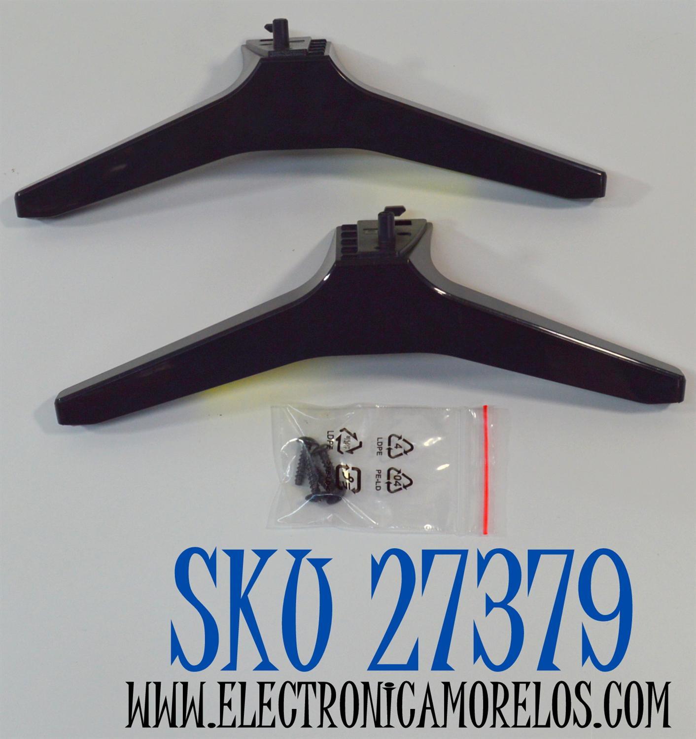 KIT DE BASES ORIGINAL NUEVAS PARA TV LG 2 PIEZAS / NUMERO DE PARTE MEZ69071715 / MEZ69071715(REV01) / 49/55UJ63 / MAM643660 / MODELO 50UQ7070ZUE / 50UQ7070ZUE.BUSJLJM