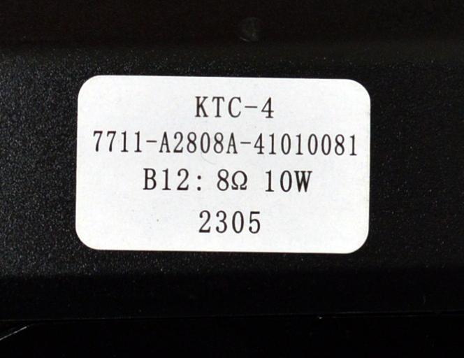 KIT DE BOCINAS ORIGINAL PARA TV SHARP 2 PIEZAS / NUMERO DE PARTE 7711-A2808A / 7711-A2808A-41010091 / 7711-A2808A-41010081 / KTC-4 / B12: 8Ω / 10W / 2305 / MODELO 4P-B65EJ2U - Imagen 2