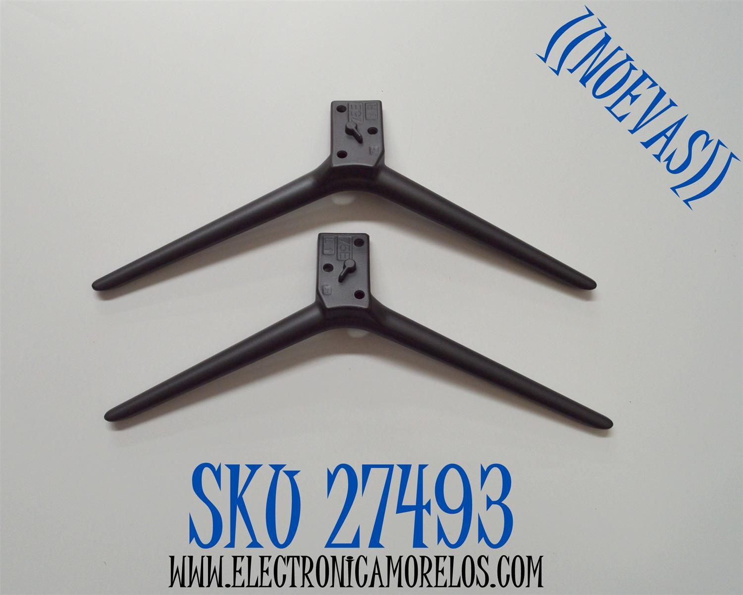 KIT DE BASES ORIGINAL NUEVAS PARA TV JVC 2 PIEZAS / NUMERO DE PARTE 7102-75000E-XL000001 / DHBL7102RA0 / 2492900631 / 24A1301404 / 75E / MODELO SI75URF