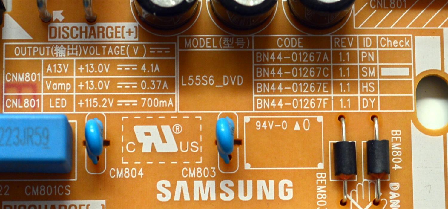 FUENTE DE PODER ORIGINAL PARA TV SAMSUNG / NUMERO DE PARTE BN44-01267C / L55S6_DVD / BN4401267C / PANEL CY-BD050HGNV2H / DISPLAY V500DJ7-QE1 / BN96-52422A / MODELO UN50DU7000FXZX GA05 / UN50DU7200DXZA / UN50DU7200DXZA DC02 / UN55DU7200BXZA / UN55DU7200BXZA WB01 - Imagen 3
