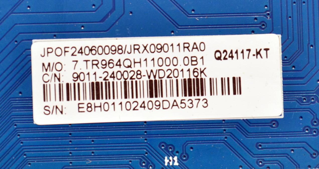 MAIN ORIGINAL PARA TV ONN ROKU 4K UHD HDR / NUMERO DE PARTE 9011-240028-WD20116K / CVR964_QH / Q24117-KT / 7.TR964QH11000.0B1 / JRX09011RA0 / JPOF24060098 / PANEL K500WDGF / DISPLAY ST4951D02-1 VER.2.1 / MODELO 100012585 50" - Imagen 4
