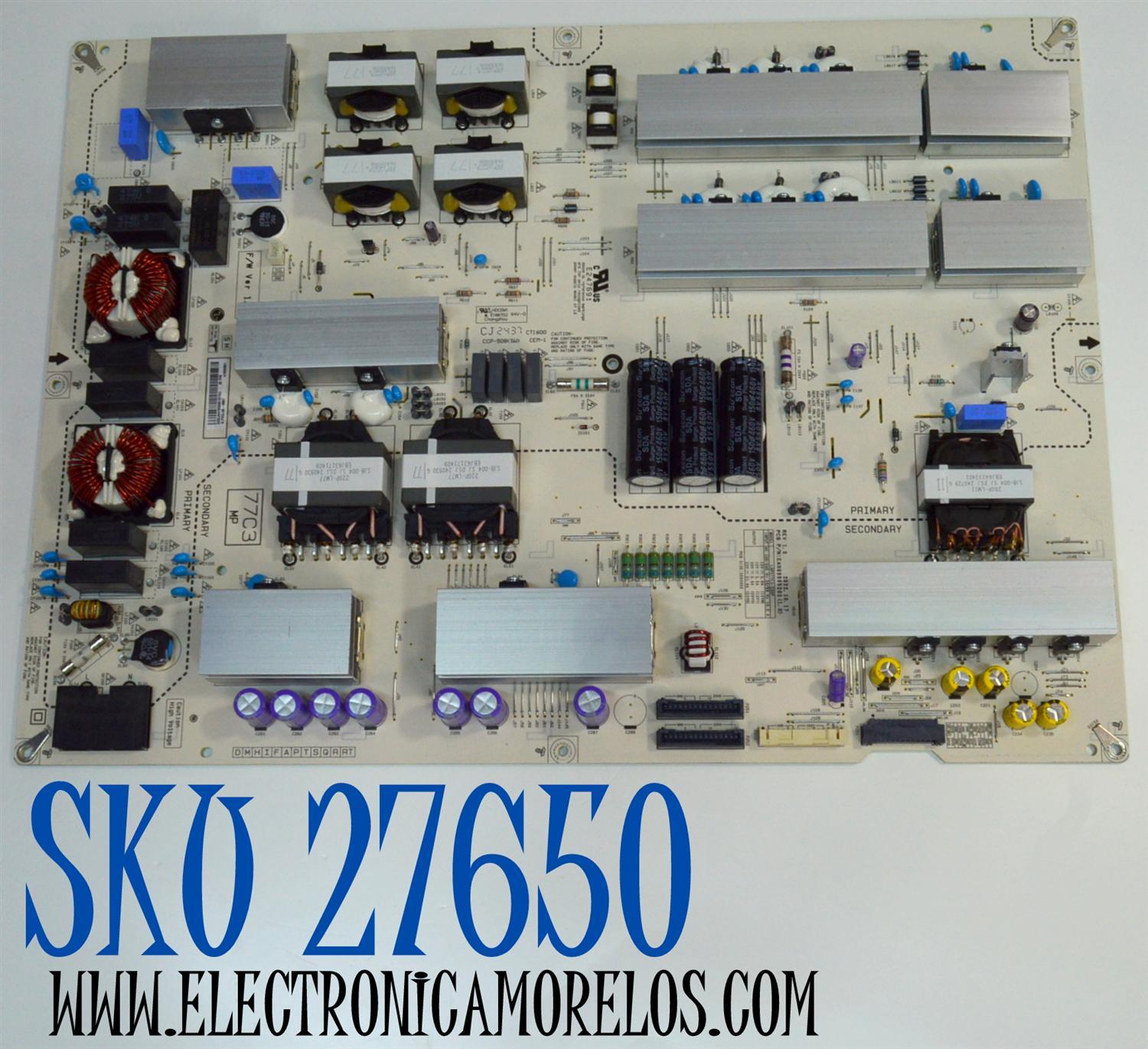 FUENTE DE PODER ORIGINAL PARA TV LG / NUMERO DE PARTE 41959901 / EAX69995203 / EAX69995203(1.0) / LGPS77C3-23OP / MODELO OLED77C4AUA / OLED77C4AUA.DUSQLJR
