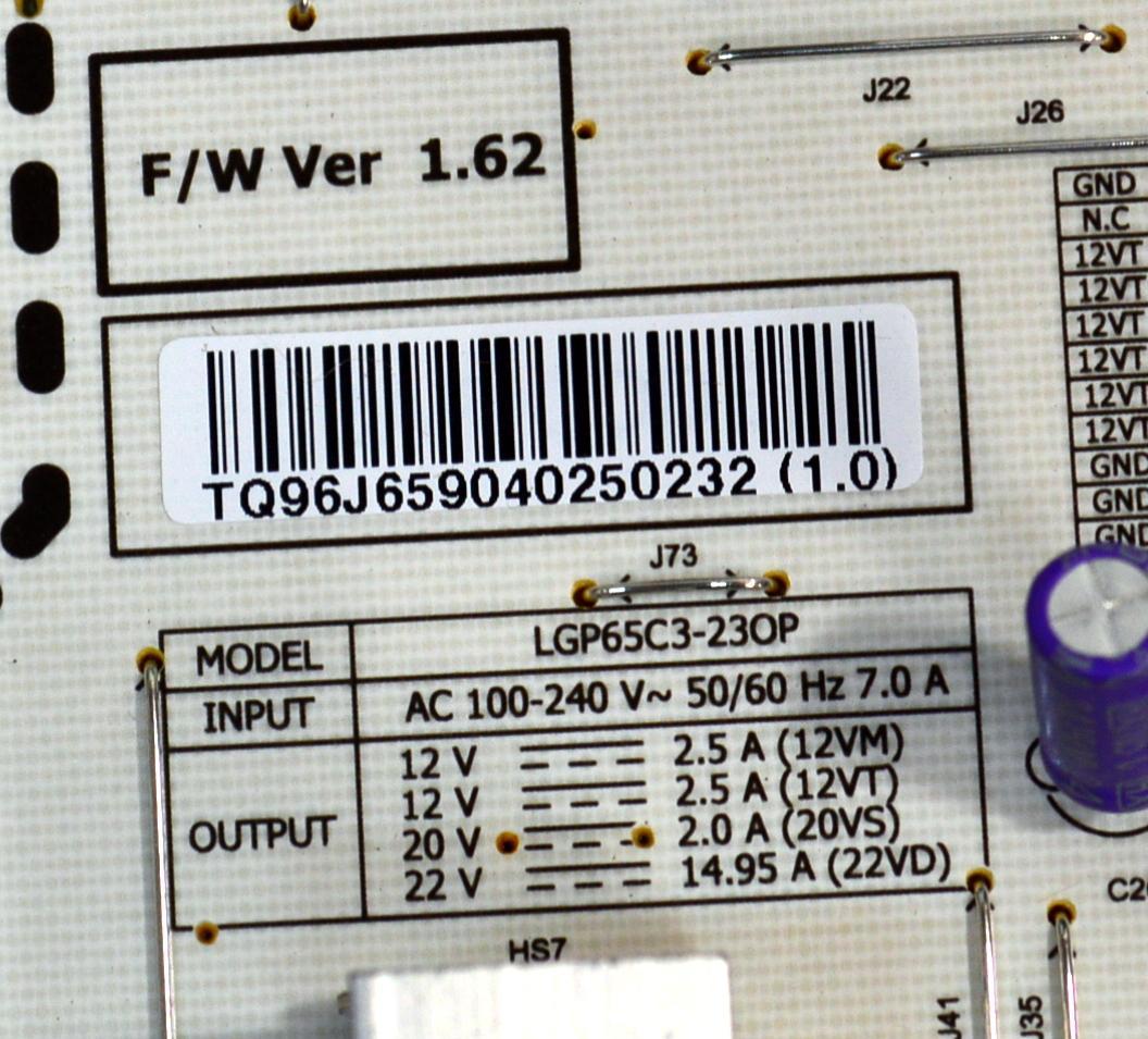 FUENTE DE PODER ORIGINAL PARA TV LG / NUMERO DE PARTE EAY65904025 / LGP65C3-23OP / TP6W65904025 / 65904025 / MODELO OLED65C4AUA - Imagen 2