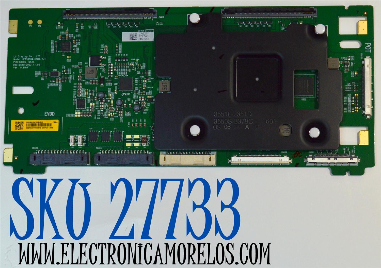 T-CON ORIGINAL PARA TV SAMSUNG / NUMERO DE PARTE 6871L-7727A / 6870C-1051A / LE830PQW-HSB1-YJ1 / LE830PQW (HS)(B3) / 7727A / MODELO QN83S90DDE