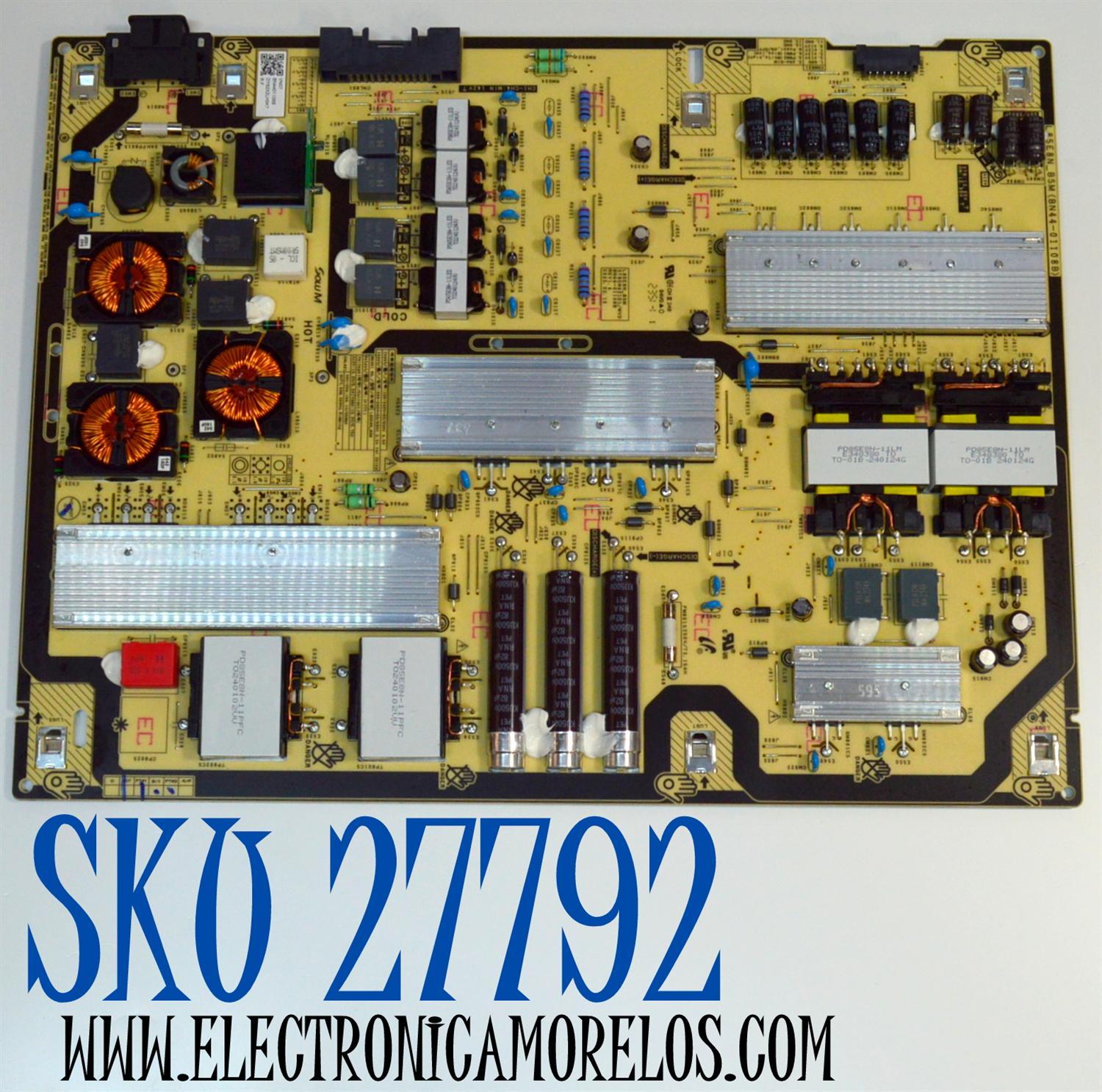 FUENTE DE PODER ORIGINAL PARA TV SAMSUNG / NUMERO DE PARTE BN44-01108B / L858N_BSM / ST85N521D1 / WVD / BN4401108B / PANEL CY-QD085FGHV1H / DISPLAY ST8461D03-1 V2.1 / MODELO QN85Q72DDFXZA / QN85Q72DDFXZA CA01