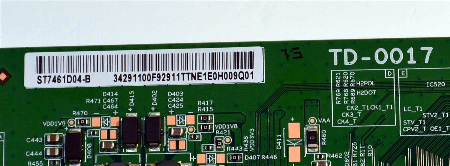 T-CON ORIGINAL PARA TV SONY / NUMERO DE PARTE 34291100F929 / TD-0017 / ST7461D04-B / 34291100F92911TTNE / PANEL YDFO075MNS11 / DISPLAY ST7461D04-B V2.2 / MODELO K-75XR50C / K75XR50C - Imagen 2