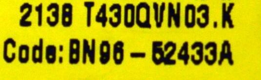 MAIN ORIGINAL PARA TV SAMSUNG / NUMERO DE PARTE BN94-17243Q / BN41-02611C / BN41-02611 / BN41-02611C-000 / DZFH2133 / BN9417243Q / BN97-18806R / PANEL CY-BT043HGAV3H / DISPLAY T430QVN03.K / BN96-52433A / MODELO HG43NT690UFXZA / HG43NT690UFXZA AA02 - Imagen 5