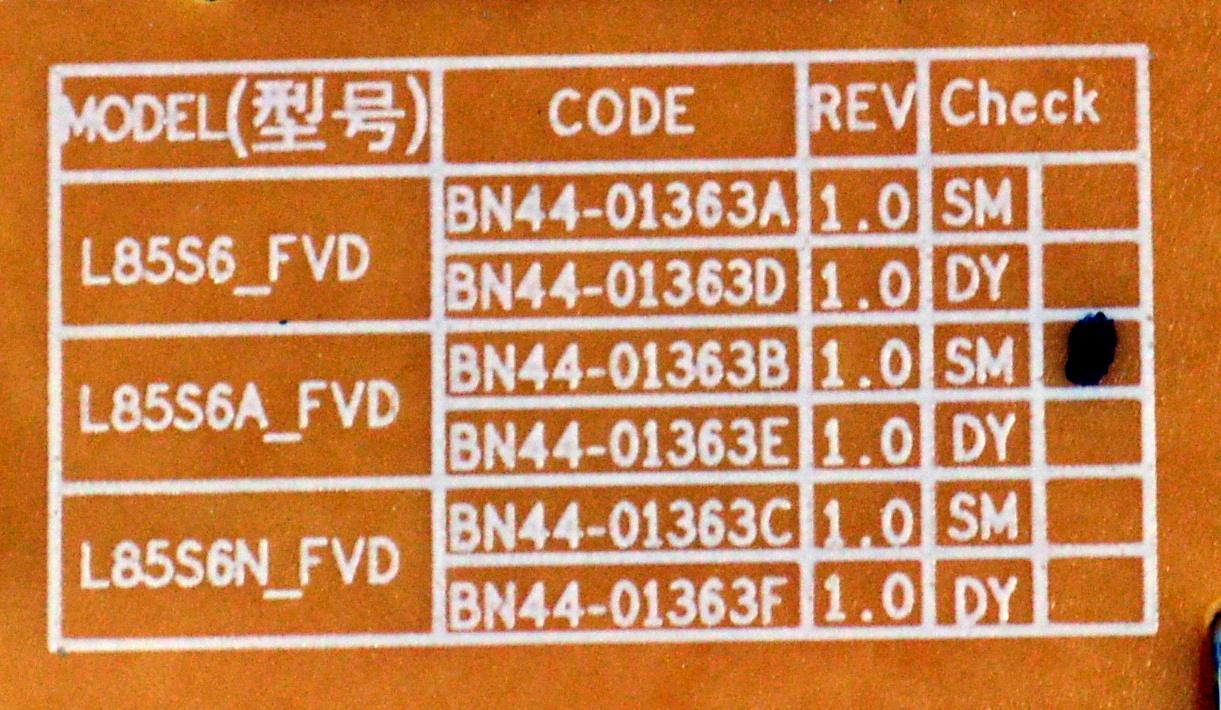 FUENTE DE PODER ORIGINAL PARA TV SAMSUNG / NUMERO DE PARTE BN44-01363B / L85S6A_FVD / BN4401363B / PANEL CY-TF085HGAV1H / DISPLAY T850QVN04.2 / BN96-60123A / MODELO UN85U8000FBXZA / UN85U8000FBXZA AB01 - Imagen 2