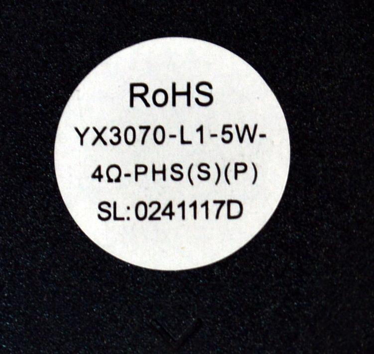 KIT DE BOCINAS ORIGINAL PARA TV ONN 2 PIEZAS / NUMERO DE PARTE YX3070 / YX3070-L1-5W / SL 0241117D / MODELO 100012590 24" - Imagen 2