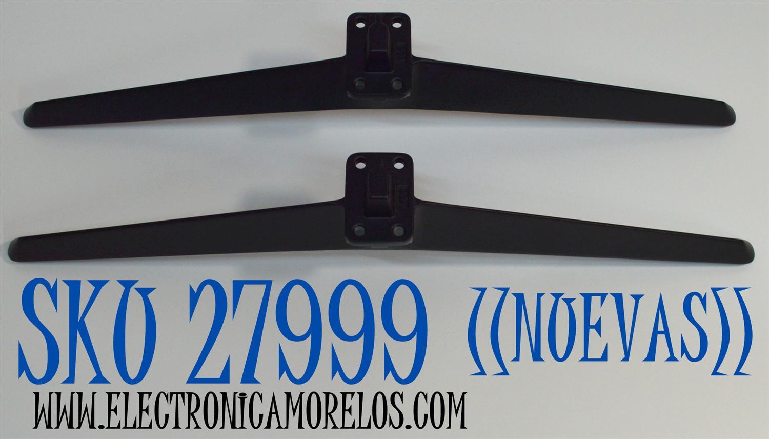 KIT DE BASES ORIGINAL NUEVAS PARA TV VIZIO 2 PIEZAS / NUMERO DE PARTE 81304-00919 / V86 / 81304-009192413AD003745 / 81304-009192413AD003768 / MODELO V4K86C-0804