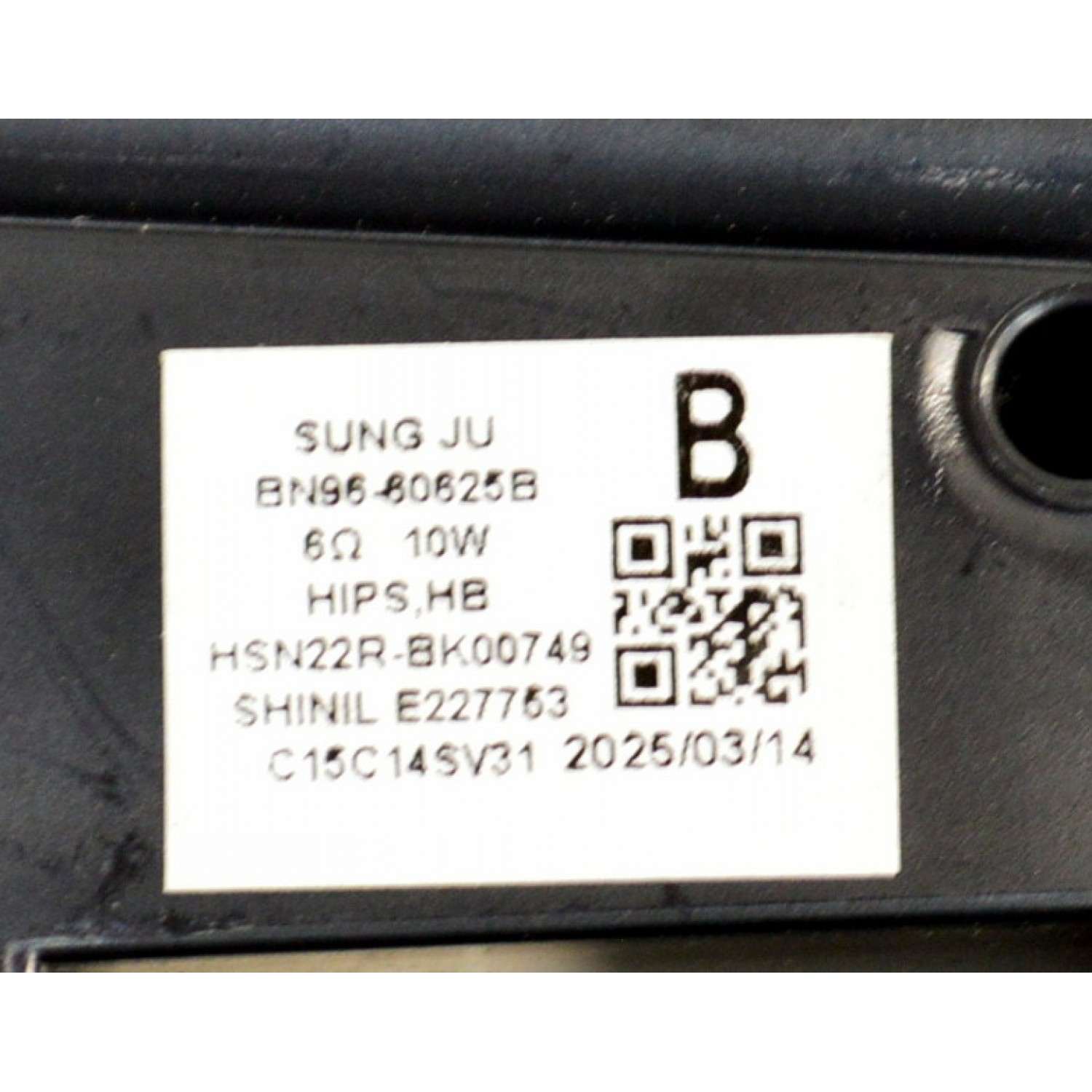 KIT DE BOCINAS ORIGINAL PARA TV SAMSUNG 2 PIEZAS / NUMERO DE PARTE BN96-60625B / HSN22R-BK00749 / 65U8000F / BN63-21524X002 / BN63-21525X002 / BN63-21523X002 / BN63-21522X002 / MODELO UN65U8000FDXZA / UN65U8000FDXZA UB07 - Imagen 6
