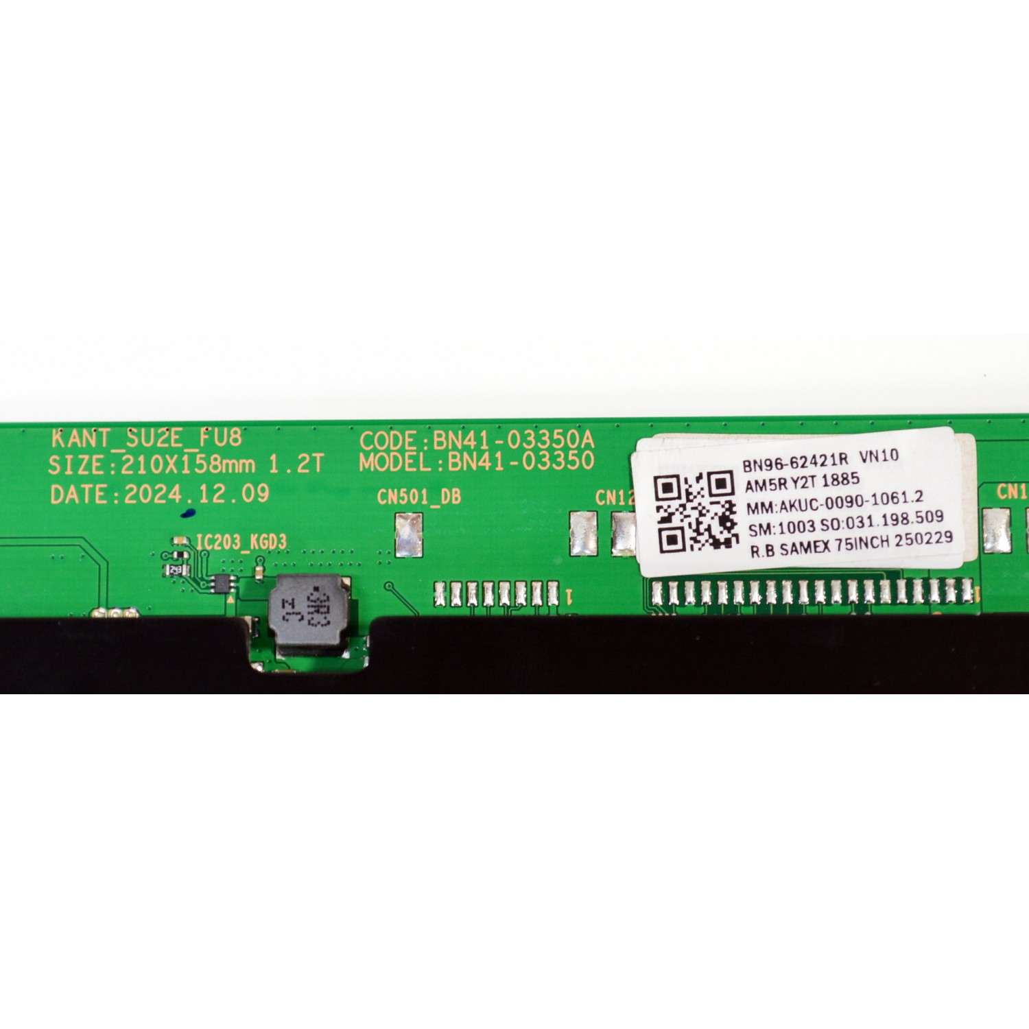 MAIN ORIGINAL PARA TV SAMSUNG 4K UHD HDR SMART TV / NUMERO DE PARTE BN96-62421R / BN41-03350A / BN41-03350 / KANT_SU2E_FU8 / BN9662421R / BN96-60012Z / PANEL CY-BF075HGSV7H / DISPLAY JR745R3HC5K / BN96-59789A / MODELO UN75U8000FDXZA UB07 / UN75U8000FDXZA  - Imagen 4