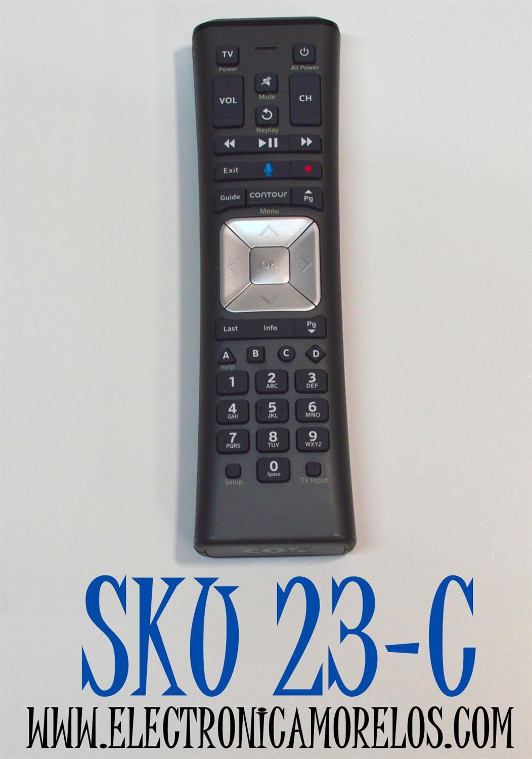 CONTROL REMOTO ORIGINAL PARA LOS SERVICIOS DE TELEVISION POR CABLE COX CONTOUR / COMANDO DE VOZ / NUMERO DE PARTE XR11-RF / XR11 V2-UTU / URC4350BL0-2-R-LN / MG3-4350 / P14094-C03 / URC4351BC-1-R / C173001