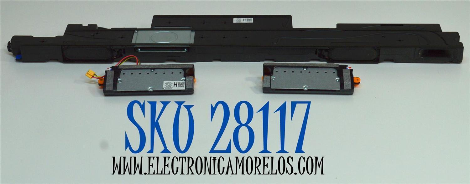 KIT DE BOCINAS ORIGINAL PARA TV SAMSUNG 3 PIEZAS / NUMERO DE PARTE BN96-54744H / BN63-21118AX001 / 65S90D / 2D16AG20 / AB4G31SV1B / A94G25SV19 / MODELO QN65S90DDFXZA / QN65S90DDFXZA FJ02