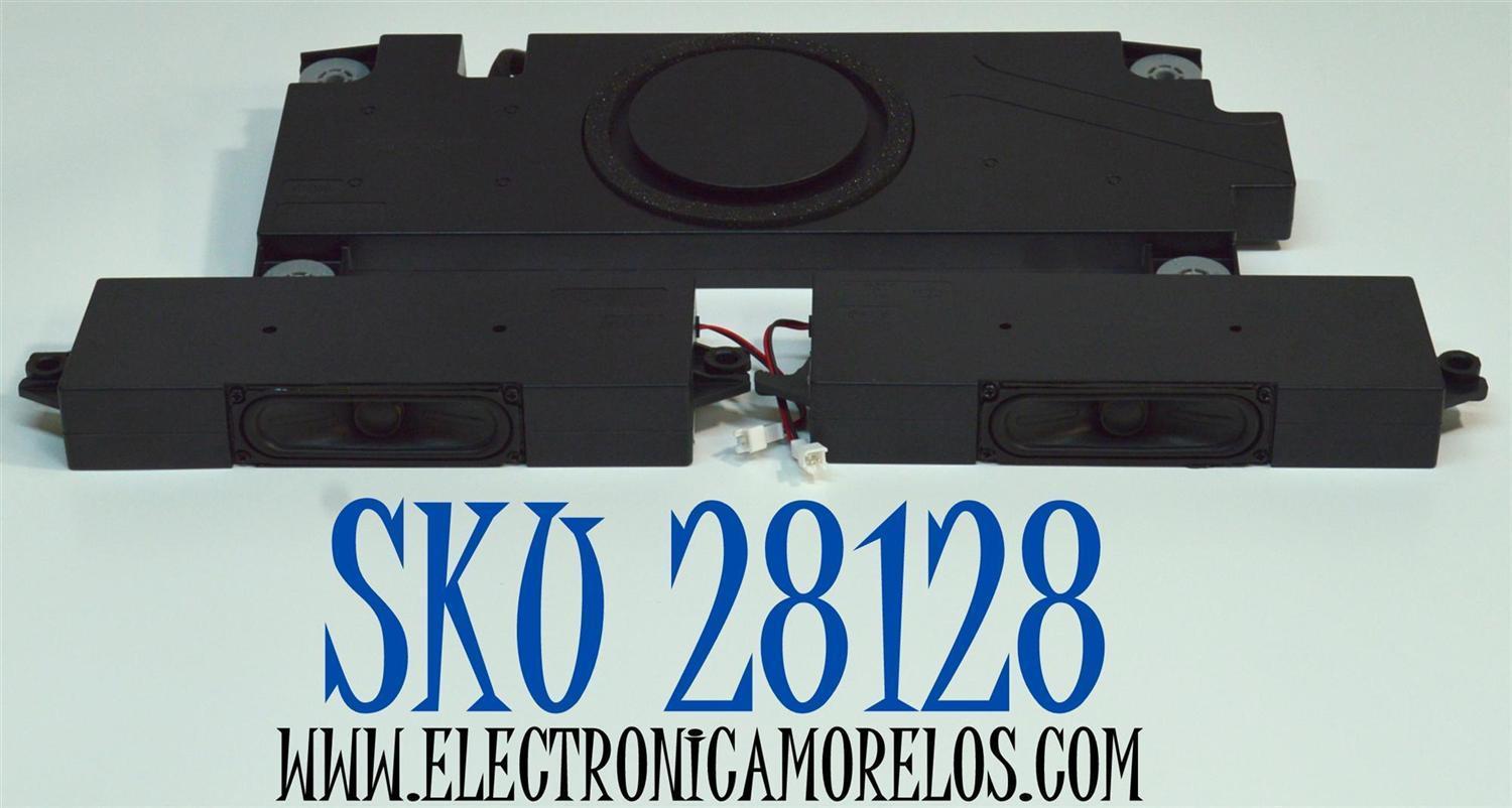 KIT DE BOCINAS ORIGINAL PARA TV PANASONIC 3 PIEZAS / NUMERO DE PARTE 42-WFB321 / 42-WFB330 / 42-WFB321-X6HX1HX / 42-WFB330-X4TX2HX / SKLS / MODELO TV-65W95APK