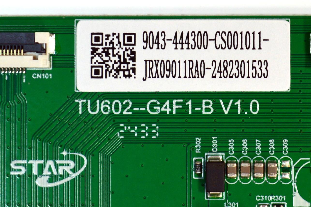 T-CON ORIGINAL PARA TV ONN / NUMERO DE PARTE 9043-444300-CS001011 / TU602-G4F1-B V1.0 / JRX09011RA0 / 2482301533 / PANEL K500WDGF / DISPLAY ST4951D02-1 VER.2.1 / MODELO 100012585 50" - Imagen 2