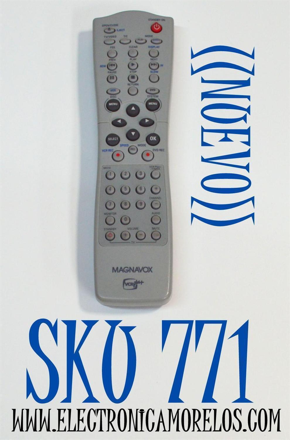 CONTROL REMOTO ORIGINAL NUEVO MAGNAVOX / NUMERO DE PARTE N9411UD / NA50AUD / NA463 / U344 / U345 / 0VM203027 / OVM203027 / MODELOS M7520H / CR674CAT21 / VR674C / MR674CAT / SB5520 / MDV530SL / COMPATIBLE CON TELEVISORES Y REPRODUCTORES DVD/VCR MAGNAVOX