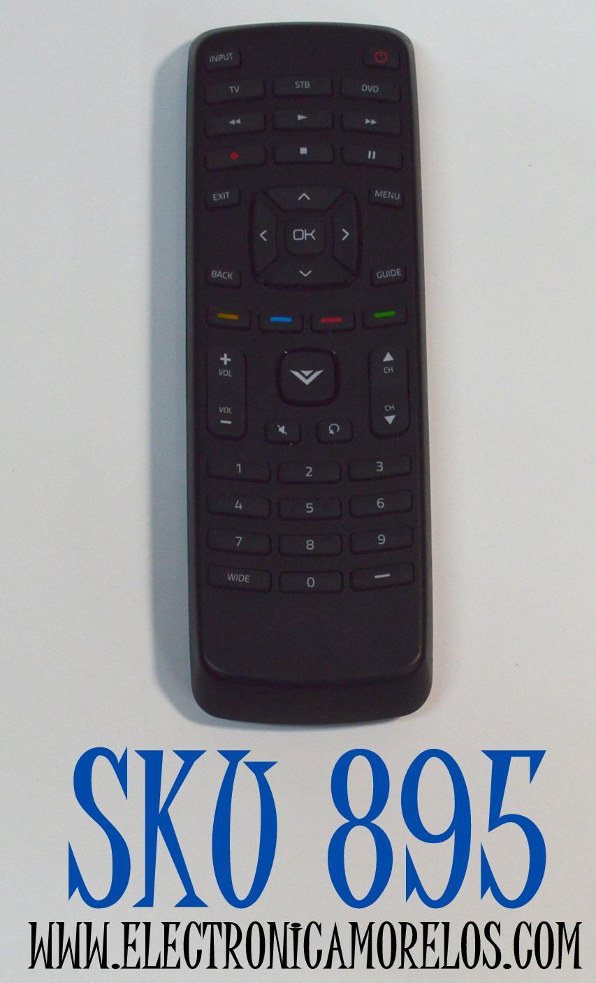 CONTROL REMOTO ORIGINAL VIZIO PERMITE CONTROLAR MULTIPLES DISPOSITIVOS COMO TELEVISORES / REPRODUCTORES DVD/BLU-RAY / DECODIFICADORES CABLE/SATELITE / SISTEMAS DE CINE EN CASA / NUMERO DE PARTE XRU110 / 0980-0306-0990