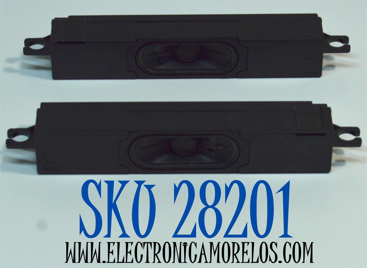KIT DE BOCINAS ORIGINAL PARA TV VIZIO 2 PIEZAS / NUMERO DE PARTE 1006934 / UL94-V0 / SU-L / SU-R / MODELO V655M-K04 / V655M-K04 LBSFM9LY