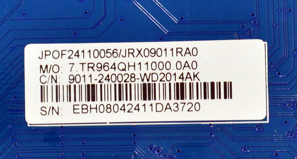 MAIN ORIGINAL PARA TV JVC 4K UHD HDR ROKU TV / NUMERO DE PARTE 9011-240028-WD2014AK / CVR964_QH / 7.TR964QH11000.0A0 / JRX09011RA0 / 24B1900580 / MODELO SI55UR - Imagen 3