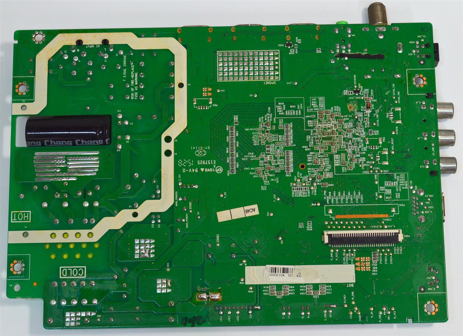 MAIN FUENTE COMBO ORIGINAL PARA TV TCL HD ROKU TV / NUMERO DE PARTE GTC000210A / 40-UX38M0-MAD2HG / UX38M0 / V8-UX38001-LF1V025(K2) / PANEL LVW320CS0T E217 / DISPLAY ST3151A05-8 VER.2.1 / MODELO 32S3800 - Imagen 3
