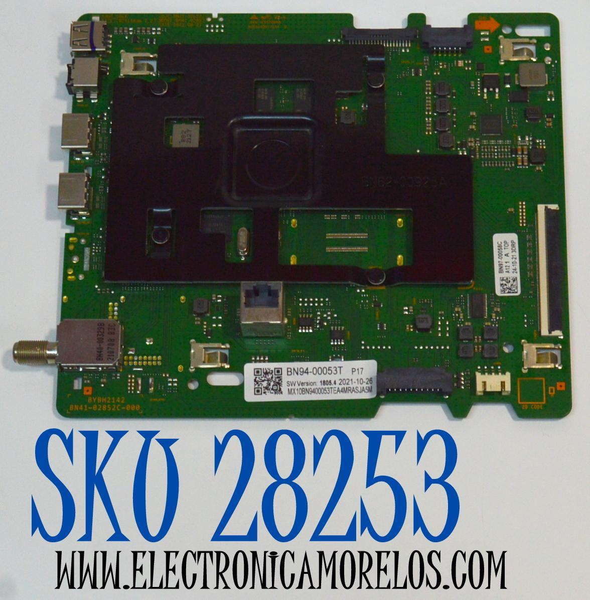 MAIN ORIGINAL PARA TV SAMSUNG / NUMERO DE PARTE BN94-00083T / BN41-02852C / BN41-02852 / BN41-02852C-000 / BYBH2142 / BGRE0201705A / BN97-00058C / BN9400083T / PANEL CY-BT075HGEV8H / DISPLAY HV750QUB-F9B / MODELO UN75TU7000FXZA / UN75TU7000FXZA BE11