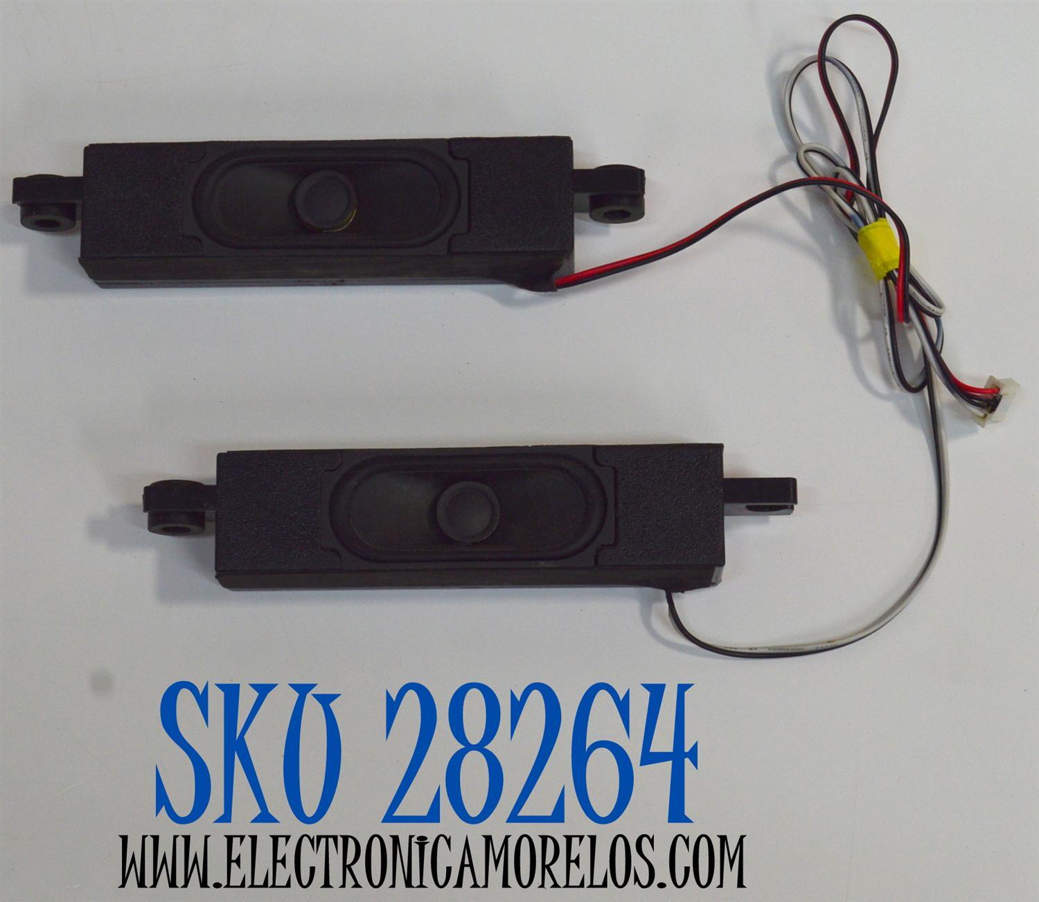 KIT DE BOCINAS ORIGINAL PARA TV ONN 2 PIEZAS / NUMERO DE PARTE YDT3070 / YDT3070-03A / MODELO 100012586 55"