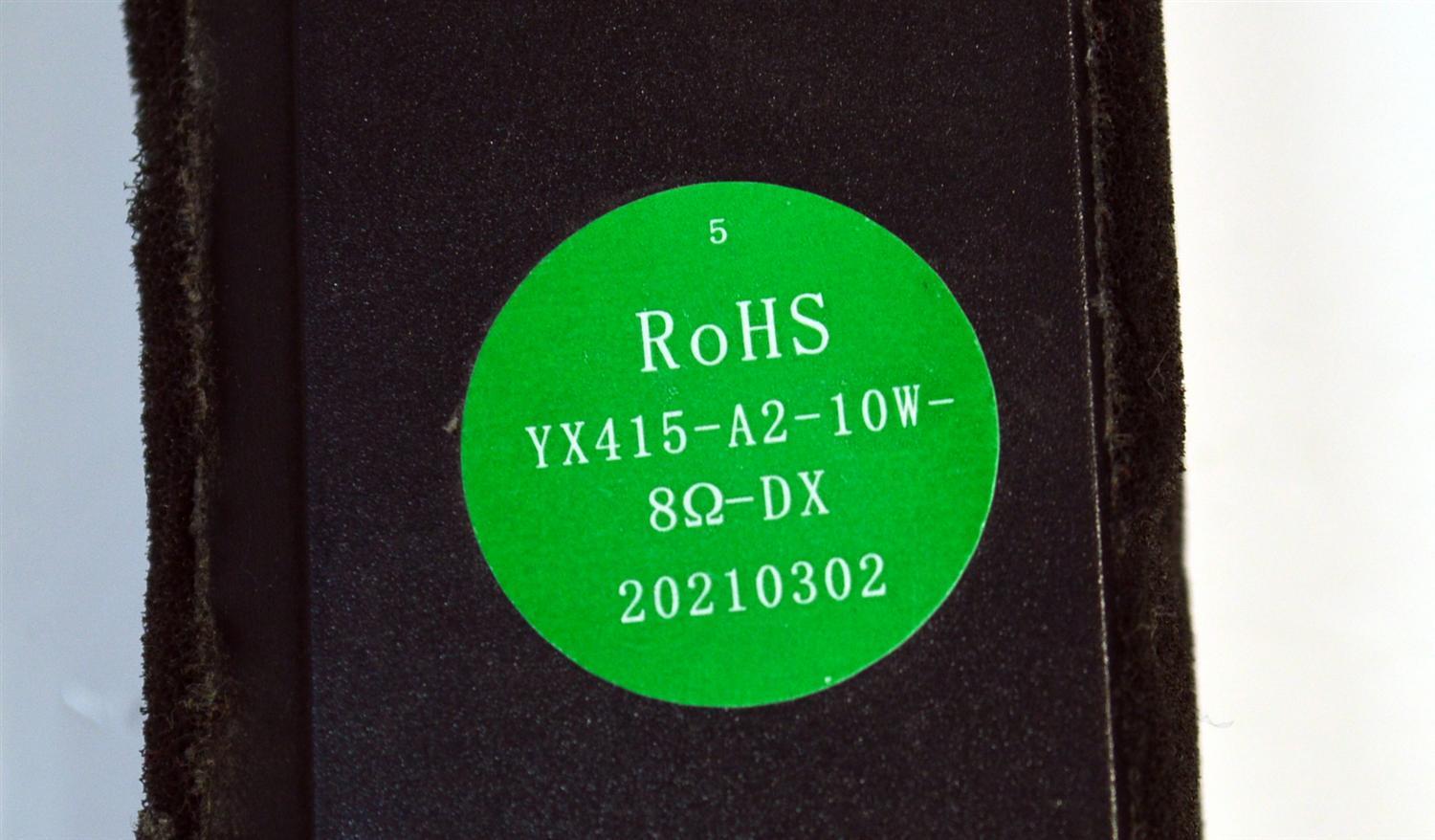 KIT DE BOCINAS ORIGINAL PARA TV ONN 2 PIEZAS / NUMERO DE PARTE:YX415-A2/ YX415-F2  BOARD:  10W 8Ω PANEL: C500Y19-5C  MARCA DEL PANEL :RoHS MARCA: ONN MODELOS: 100012585 50"  - Imagen 2