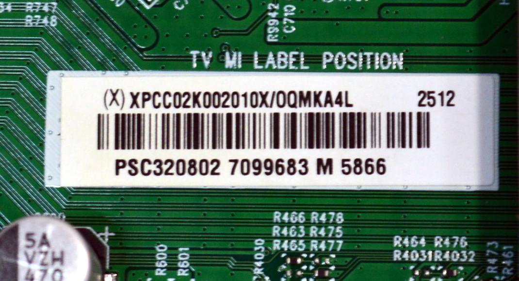 MAIN FUENTE COMBO ORIGINAL PARA TV ONN ROKU / NUMERO DE PARTE XPCC02K002 / 715GF321-C0B-000-004I / (X)XPCC02K002010X / T25053-TX / PANEL TPT320WH-J9Q02.N / DISPLAY V320BJ9-Q02 REV.C1 / MODELO 100012589 32" - Imagen 5