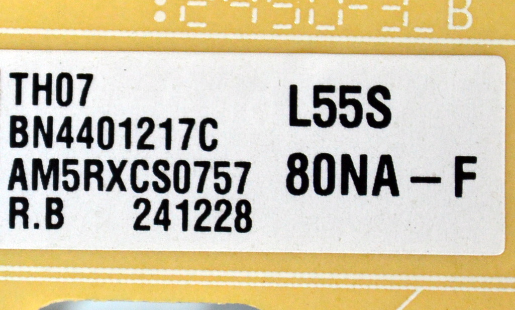 FUENTE DE PODER ORIGINAL PARA TV SAMSUNG / NUMERO DE PARTE BN44-01217C / L55S80NA_FHS / BN4401217C / PANEL CY-TF055RMHV1H / DISPLAY ST546AD20-D V2.1 / BN96-60403A / MODELO  QN55QN80FDFXZA / QN55QN80FDFXZA CA01 - Imagen 2