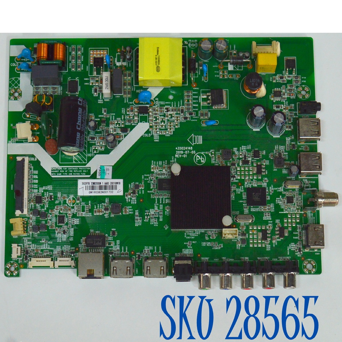 MAIN FUENTE COMBO ORIGINAL PARA TV HARMON TEC HD GOOGLE TV / NUMERO DE PARTE 35024148 / 32M0200UN / 2533YTK / 200108N1B / 6683 / MODELO HT-32 ST HD