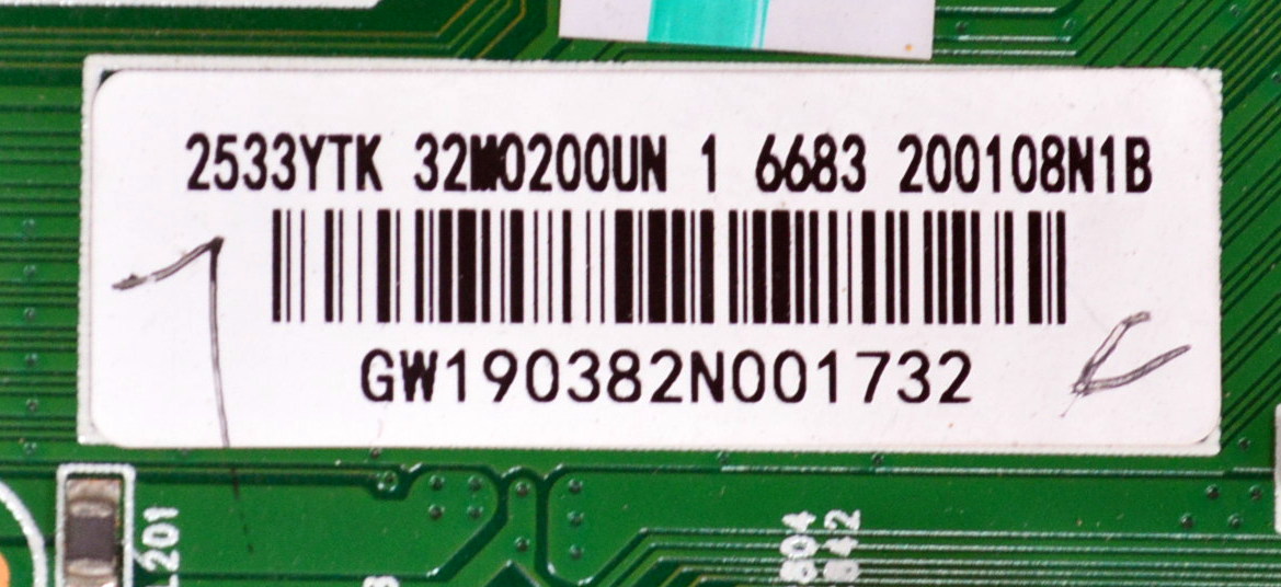 MAIN FUENTE COMBO ORIGINAL PARA TV HARMON TEC HD GOOGLE TV / NUMERO DE PARTE 35024148 / 32M0200UN / 2533YTK / 200108N1B / 6683 / MODELO HT-32 ST HD - Imagen 3