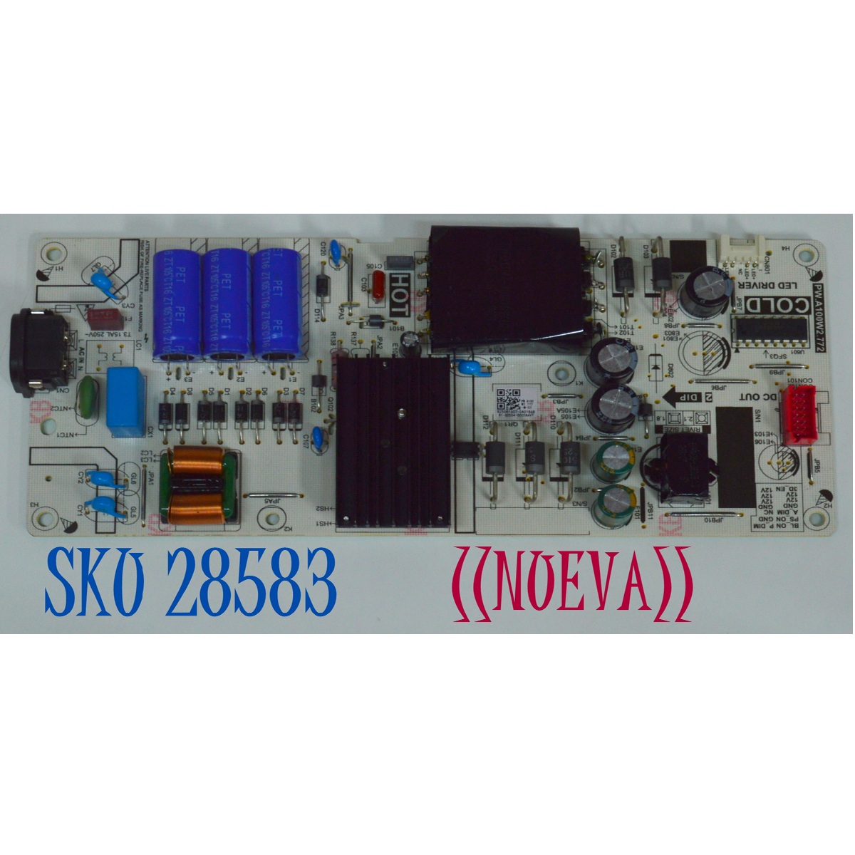 FUENTE DE PODER ORIGINAL NUEVA PARA TV TCL / NUMERO DE PARTE 81-G0504-000584VT / PW.A100W2.772 / B25081607 / MODELO 55S453