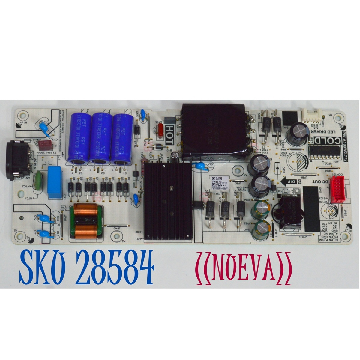 FUENTE DE PODER ORIGINAL NUEVA PARA TV TCL / NUMERO DE PARTE 81-G0504-000585VT / PW.A100W2.772 / B25100340 / MODELO 50S450R