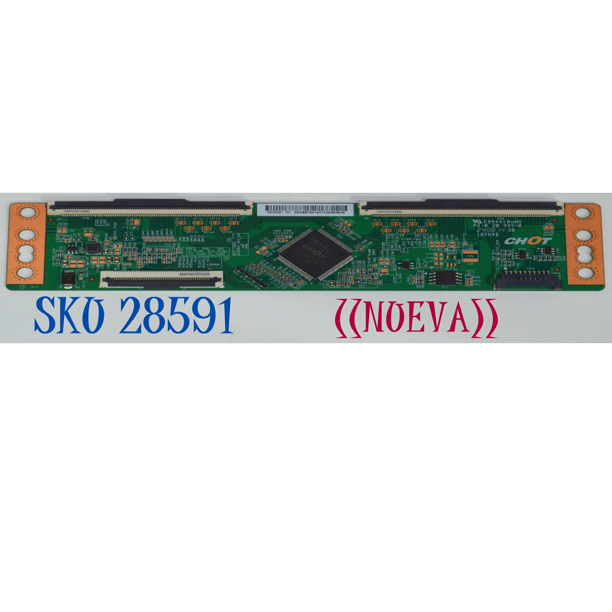 T-CON ORIGINAL NUEVA PARA TV PHILIPS / VIZIO / NUMERO DE PARTE E3CCBB70001 / CV700U2-T01 / E3CCBB7000140 / PANEL LVU700CHDX E0024 / TPT700WR-U2T01.D / DISPLAY CV700U2-T01 REV:04 / MODELO 70PFL5656/F8 / 70PUL7553/F7 / V705-J01 / V705X-J01 / V4K70M-0801