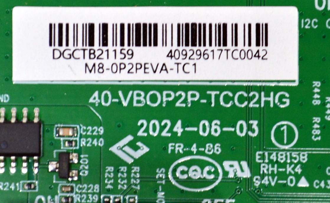 T-CON ORIGINAL NUEVA PARA TV / NUMERO DE PARTE M8-0P2PEVA-TC1 / 40-VBOP2P-TCC2HG / DGCTB21159 / 4029617TC0043 - Imagen 2
