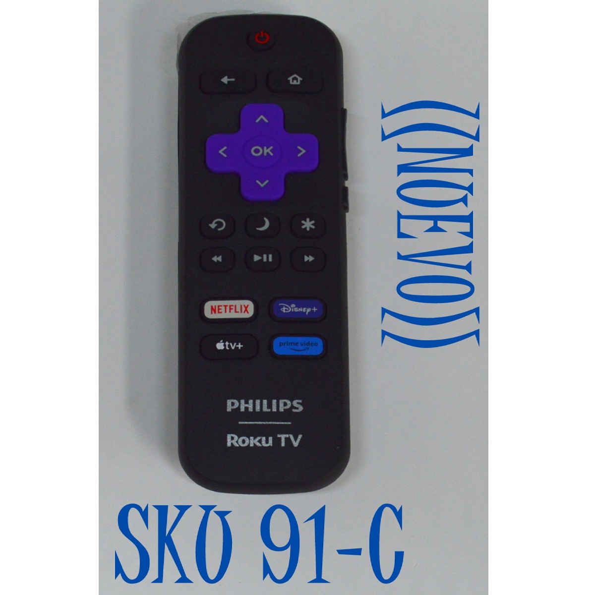CONTROL REMOTO ORIGINAL NUEVO PARA TV PHILIPS ROKU TV / NUMERO DE PARTE 3026000182 / RC-ALIR / RC18F-T9 / 3226001225 / 3226001226 / URMT21CND016 / 3026000048 / RC18F-T8 / MODELO 32PFL6452/F7 / 32PFL4664 / 43PFL4662 / 50PFL4763 / 50PFL4756/F7