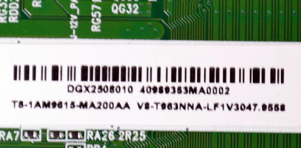 MAIN ORIGINAL PARA TV / NUMERO DE PARTE T8-1AM9615-MA200AA / 40-1AM963A-MAC2HG / 1AM963A / V8-T963NNA-LF1V3047.9558 - Imagen 2