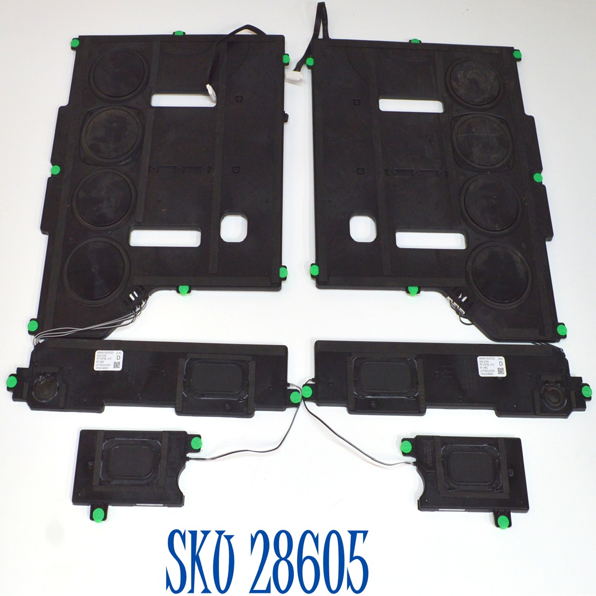 KIT DE BOCINAS ORIGINAL PARA TV SAMSUNG 6 PIEZAS / NUMERO DE PARTE BN96-56393D / BN63-20675X001 / BN63-20674X001 / BN63-20677A001 / BN63-20679A001 / BN63-20673A / BN63-20676A / BN63-20671A / BN63-20670A / BN63-20678A / BN63-20680A / MODELO QN77S95DAFXZA / QN77S95DDFXZA