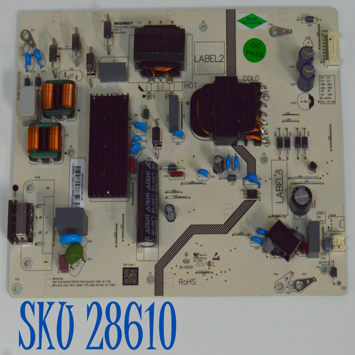 FUENTE DE PODER ORIGINAL PARA TV JVC / NUMERO DE PARTE CH1160D-1N550B-1 / PCB:CH1160D-1N550S / CH1160D-1N550S / PANEL C600Y24-N9 / DISPLAY HV600QUB-F70 / MODELO SI60URF